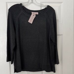 Philosophy Charcoal Knit Top